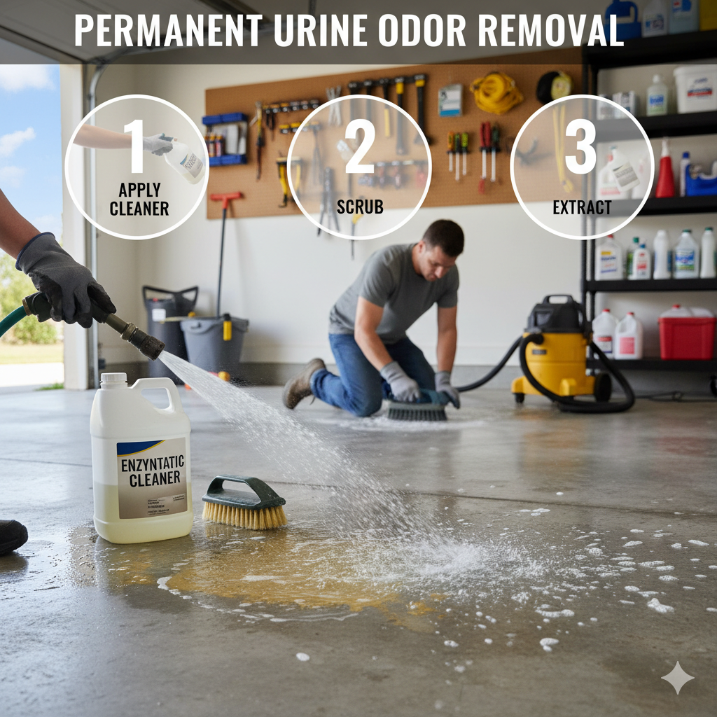How to Get Urine Smell Out of Concrete Permanently (Proven Step-by-Step Guide)